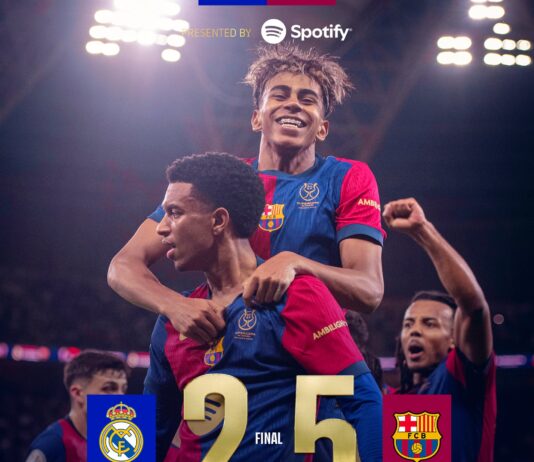 برشلونة يحسم الكلاسيكو بخماسية ويتوج بالسوبر الإسباني للمرة الـ15