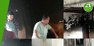 أبين.. حريق هائل يلتهم منزلًا في شقرة بسبب ألعاب نارية