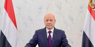 العليمي في الذكرى الثالثة لتشكيل مجلس القيادة: نقترب من ساعة الحسم لاستعادة الدولة