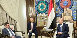 العليمي يبحث مع السفير الأميركي العلاقات الثنائية وتطورات الوضع في اليمن