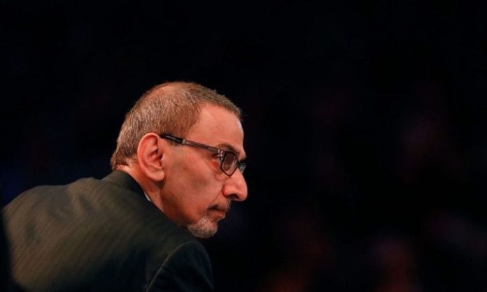 المؤلف المسرحي والموسيقي اللبناني زياد الرحباني خلال حفلة له ضمن مهرجانات بيت الدين الدولية في منطقة الشوف الجبلية جنوبي العاصمة اللبنانية بيروت في 12 تموز/يوليو 2018 © مروان طحطح / اف ب/ارشيف