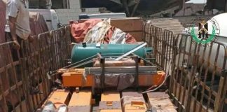 الحزام الأمني في لحج يضبط رافعات مخصصة للسفن كانت في طريقها إلى الحوثيين بالحديدة