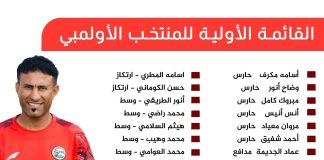 المنتخب الأولمبي يبدأ معسكره الأحد في صنعاء استعداداً لكأس الخليج في الدوحة