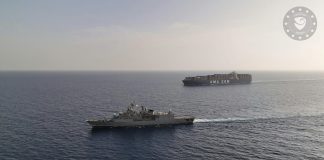 المهمة الأوروبية “أسبيدس” تعلن بدء نقل طاقم ناقلة “فالكون” إلى جيبوتي