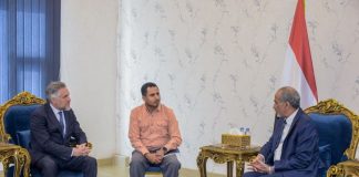 الصبيحي يبحث مع سفير الاتحاد الأوروبي في عدن تعزيز التعاون ودعم جهود الاستقرار