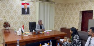 وزيرة الشؤون القانونية تبحث في عدن مع فريق خبراء مجلس الأمن تطورات الملف القانوني وتعزيز التعاون الدولي
