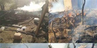 حريق يلتهم مساكن نازحين في مخيم النجمة الحمراء في أبين