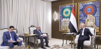 العليمي يبحث مع السفير المصري تعزيز العلاقات الثنائية وتنسيق المواقف تجاه قضايا المنطقة