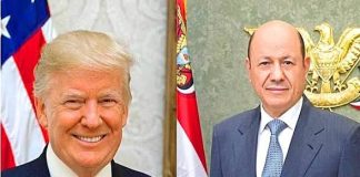 مصادر: ترمب والعليمي بحثا تطورات الحوثيين قرب باب المندب
